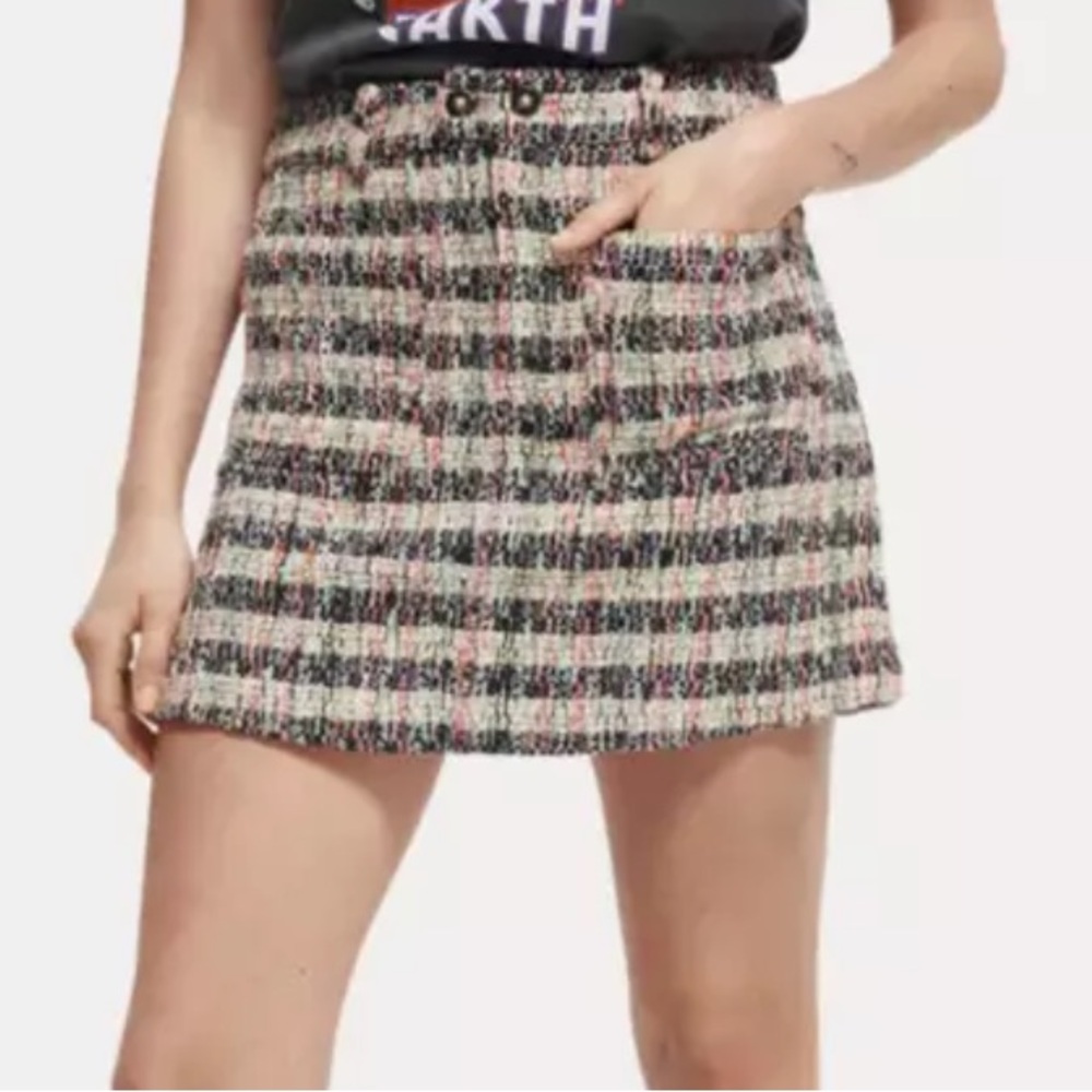 Scotch & Soda Multicolor Tweed Mini Skirt